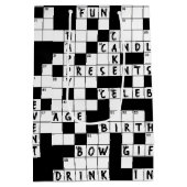 Birthday Crossword Puzzle Medium Cadeauzakje (Achterkant)