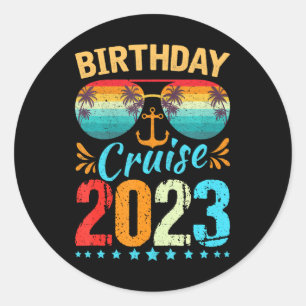 Birthday Cruise Squad Birthday Party Cruise Squad Ronde Sticker