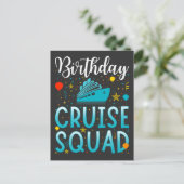 Birthday Cruise Squad Cruising Vacation Briefkaart (Staand voorkant)