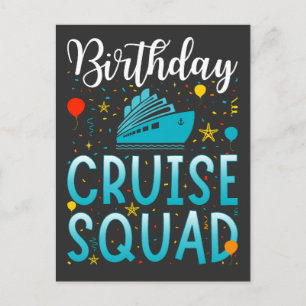 Birthday Cruise Squad Cruising Vacation Briefkaart
