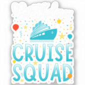Birthday Cruise Squad Cruising Vacation Sticker (Voorkant)