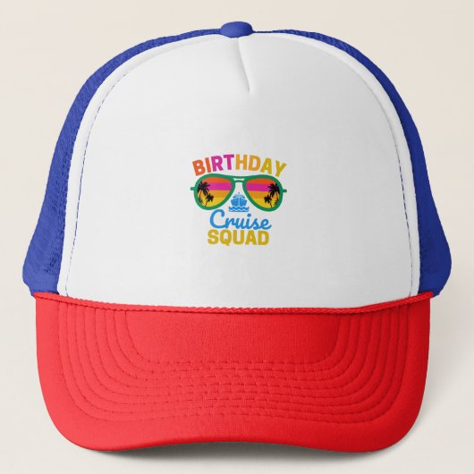 Birthday Cruise Squad Trucker Pet (Voorkant)