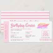 Birthday Cruise ticket instapkaart Kaart (Voorkant / Achterkant)