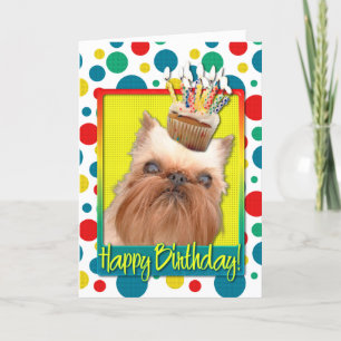 Birthday Cupcake - Brussels Griffon Kaart