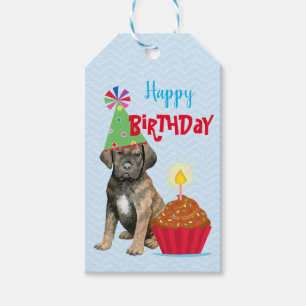 Birthday Cupcake Cane Corso Gift Labels Cadeaulabel