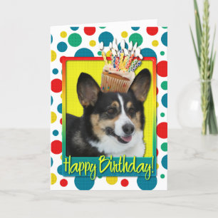 Birthday Cupcake - Corgi Kaart