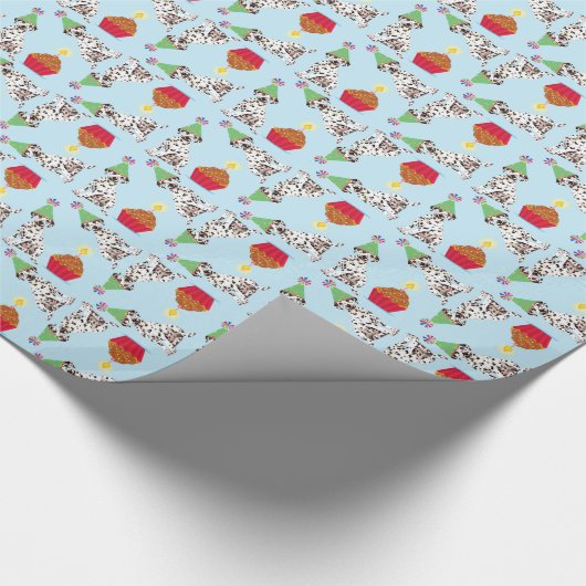 Birthday Cupcake Dalmatian Wrapping Paper Cadeaupapier (Hoek)
