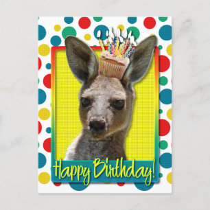Birthday Cupcake - Kangaroo Briefkaart