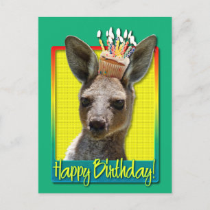 Birthday Cupcake - Kangaroo Briefkaart