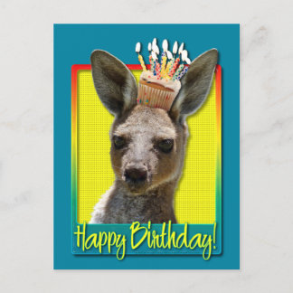 Birthday Cupcake - Kangaroo Briefkaart