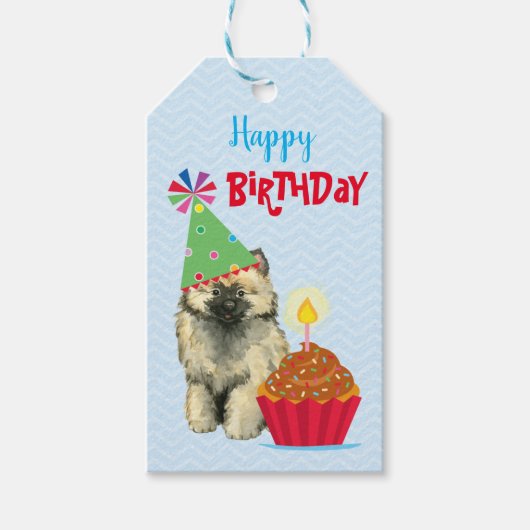 Birthday Cupcake KeesLabels Cadeaulabel (Voorkant)