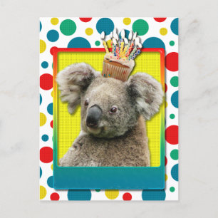 Birthday Cupcake - Koala Briefkaart