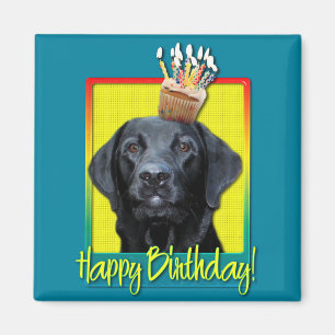 Birthday Cupcake - Labrador - Black - Gage Magneet