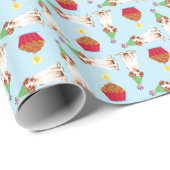 Birthday Cupcake Pointer Wrapping Paper Cadeaupapier (Rol Hoek)