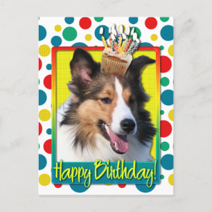 Birthday Cupcake - Sheltie Briefkaart