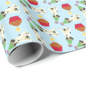 Birthday Cupcake Smooth Fox Terrier Cadeaupapier (Rol Hoek)