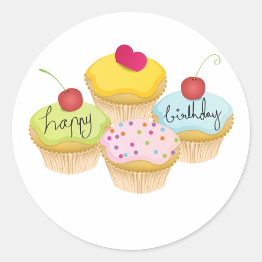 Birthday Cupcake Stickers (Voorkant)