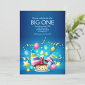 Birthday Cupcake Uitnodiging (Staand voorkant)