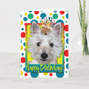 Birthday Cupcake - Westie - Tank Kaart