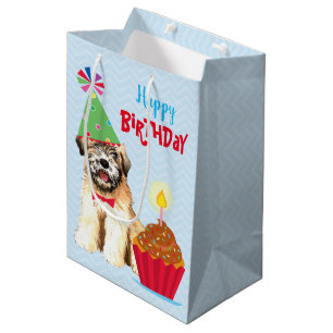 Birthday Cupcake Wheaten Terrier Medium Gift Bag Medium Cadeauzakje