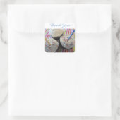 Birthday Cupcakes Bedankt Vierkante Sticker (Tas)