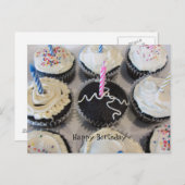 Birthday Cupcakes Briefkaart (Voorkant / Achterkant)