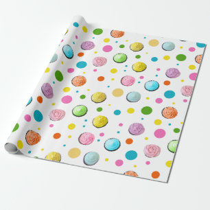 Birthday Cupcakes en Stippen Cadeaupapier