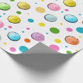 Birthday Cupcakes en Stippen Cadeaupapier (Hoek)