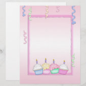 Birthday Cupcakes Letterhead (Voorkant / Achterkant)