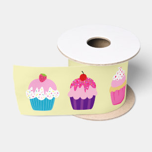 Birthday Cupcakes on Yellow Lint