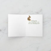 Birthday Cute Bunny Rabbit Best Godmother Ever Kaart (Binnen)