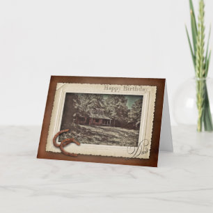 BIRTHDAY - DAD -  LAKE SCENE KAART