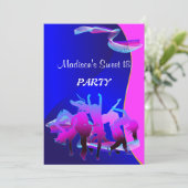 Birthday Dance Party Kaart (Staand voorkant)