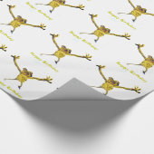 Birthday Dancing Frog Funny Animal Cadeaupapier (Hoek)
