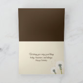 Birthday Dandelion Seedling On a Bible Kaart (Binnen)