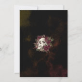 Birthday Dark Skull en Rozen RIP Twenties Kaart (Achterkant)