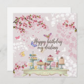 Birthday darling feestdagenkaart (Voorkant / Achterkant)