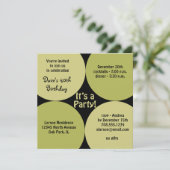 Birthday Dinner Party Invitation Sjabloon Kaart (Staand voorkant)