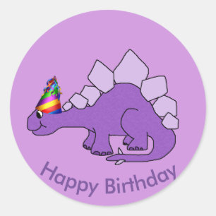 Birthday Dinosauer Stickers