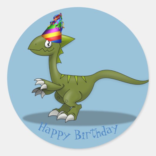 Birthday Dinosauer Stickers (Voorkant)