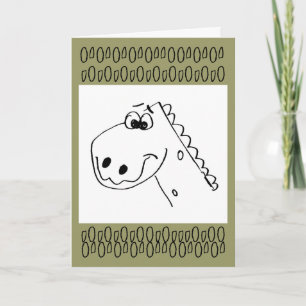 Birthday Dinosaur Cheer (Kleur me) Kaart