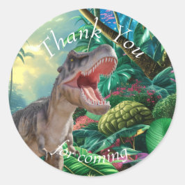 Birthday Dinosaur kinder Jurassic World Ronde Sticker