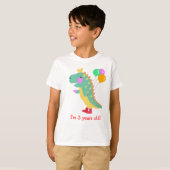 Birthday Dinosaur kinder Shirt (Voorkant volledig)