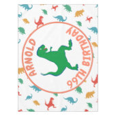 Birthday Dinosaur T Rex Kinder Jurassic Animals Tafelkleed (Voorkant)