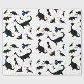 Birthday Dinosaurs Cadeaupapier (Vlak)
