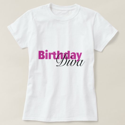 Birthday Diva (2) T-shirt (Design voorkant)