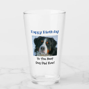 Birthday Dog Dad Best Ever Pet Photo Beer Pint Glas