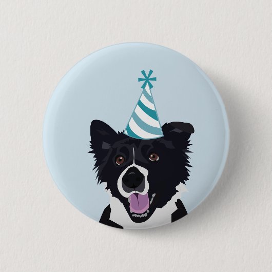 Birthday Dog Pin Ronde Button 5,7 Cm (Voorkant)