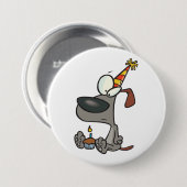 Birthday Dog Ronde Button 7,6 Cm (Voorkant /achterkant)