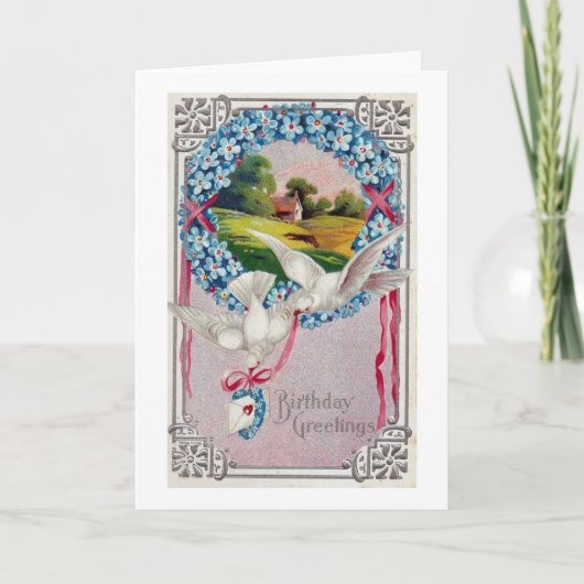 Birthday Doves Kaart (Voorkant)